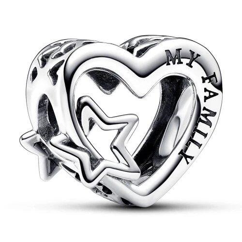 PANDORA Charm Anhänger Bead Herz Stern 925 Sterlingsilber Damenschmuck 792829C00