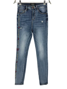 DESIGUAL Women Slim Skinny Jeans Size W25 L30 - Picture 1 of 10