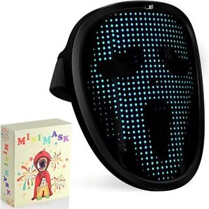 LED Mask for Halloween, Face Changing LED Mask, Rechargeable Boywithuk Masks