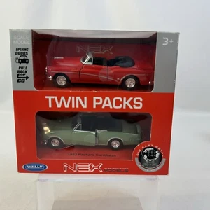 Welly NEX Twin 2 Pack 1953 Buick Skylark/ Packard Caribbean Die Cast 1:38 Scale - Picture 1 of 7