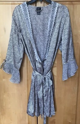 Bata de caftán Secret Treasures XL 16/18 estampado animal guepardo leopardo usada en excelente estado Foto 1 de 4