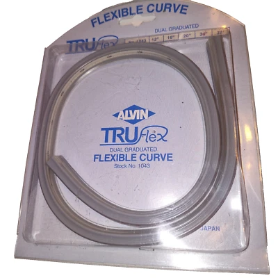 Curva Flexible Alvin Truflex 24" Nº 1043, Cinta métrica blanca de dibujo graduado Foto 1 de 4