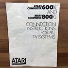 Atari 600XL and 800XL Connection Instructions For PAL TV Systems