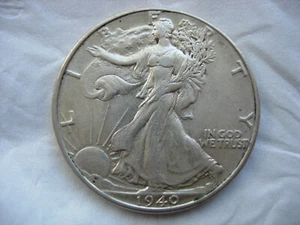 1940 PRAKTISCH UNZIRKULIERT BESSERES DATUM WALKING LIBERTY SILBER HALF DOLLAR - L1428 - Bild 1 von 2