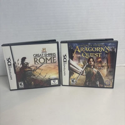 Lote CIB Lord of the Rings: Aragorn's Quest & Great Empires Rome (Nintendo DS) Foto 1 de 4