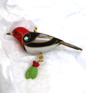 Hallmark Andenken Rotkopf Specht Vogel Miniatur 2013 Ornament mit Box - Bild 1 von 8