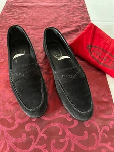TOD'S Damen Mokassin, Wildleder, schwarz, Gummisohle Gr.39,5 - Bild 1 von 5