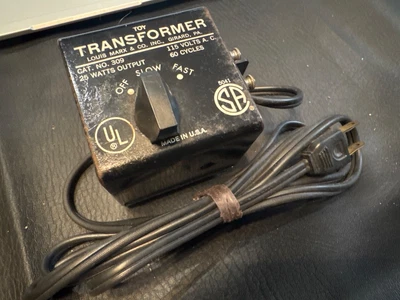 VTG  Louis Marx & Co. Toy Transformer No. 309 - 25 Watts Output, 115V, 60 Cycles - Image 1 of 4