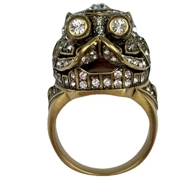 Anillo de Cristal Heidi Daus "Glittering Guardian Fu Dog" Talla 8 Foto 1 de 4