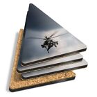 4x Triangle Coasters - Helicopter Military Aircraft #16265