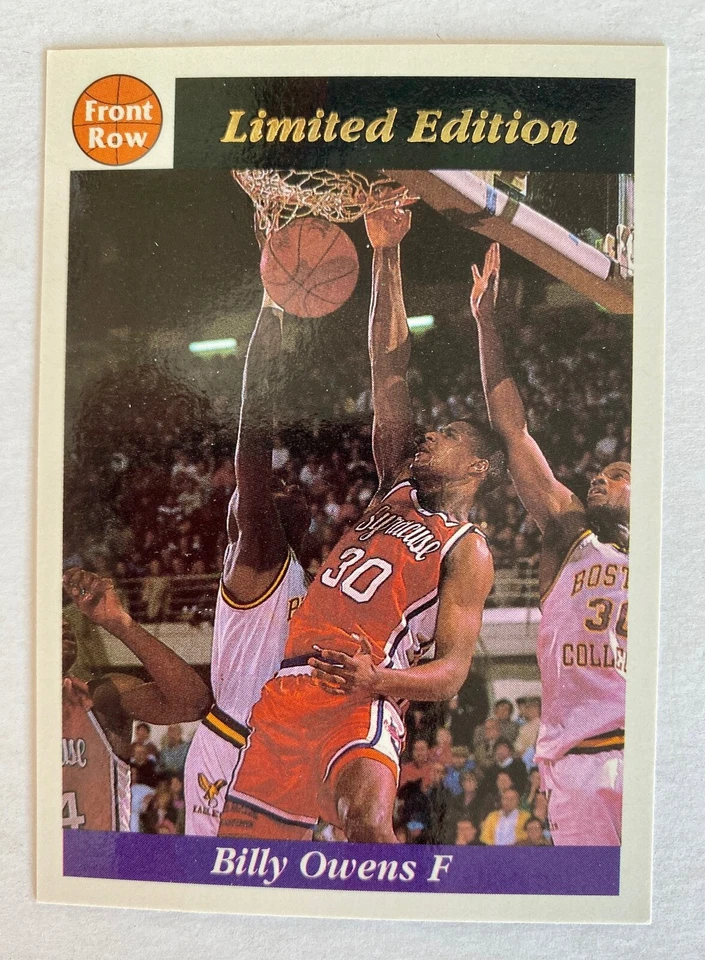 1991-92 Front Row Limited Edition Draft Billy Owens #3  FREE SHIPPING - Image 1 of 2