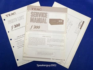 Original TEAC F-300 Cassette Service Manual - Schematic - Parts List -- #1 - Picture 1 of 1