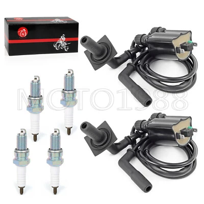 2000 - 2007 For Honda Ignition Coil Spark Plug + Cap Shadow Sabre 1100 VT1100C2 - Image 1 of 4