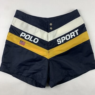 De Colección Ralph Lauren Polo Deportivo Board Shorts Para Hombres 32 Botones a Presión Bañador Foto 1 de 4