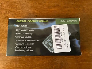 WOWOHE Digital Pocket Hi Precision Gram Scale Small Mini 0.01g Capacity 500G - Picture 1 of 4