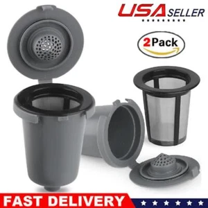 2 PACK Reusable Single Serve Cafe K-Cup Filter Pods for Cuisinart Coffee Ma Prof - Picture 1 of 7