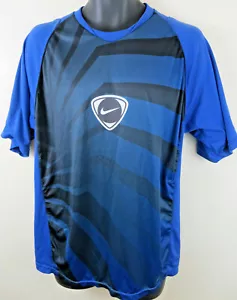 Maglietta Nike Football T-shirt Calcio Jersey Blu Retro anni '90 DRI-FIT Maglia XL - Foto 1 di 5