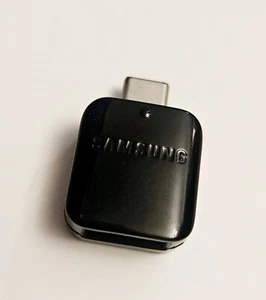 Genuine Samsung Galaxy S8 S9 S10 8+ 9+ 10+ USB-A to USB Type-C OTG Adapter Black - Picture 1 of 2