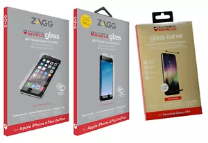 ZAGG Invisible Shield Tempered Glass OR Plastic Screen Protector iPhone Galaxy - Picture 1 of 40