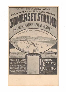 Vintage Postcard - c1910s - Somerset Strand Resort, Railway Poster. South Africa - Bild 1 von 2