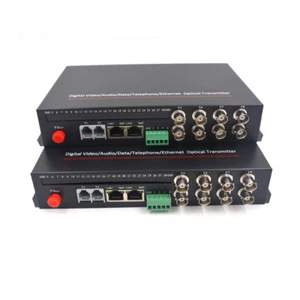 Video/Ethernet/RS422 data over Fiber optic media converters Transmitter Receiver - Foto 1 di 9