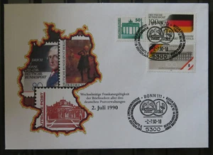 Beleg Deutsche Einheit 1990 Wechselseitige Frankaturgültigkeit DDR Bund Berlin 2 - Bild 1 von 1
