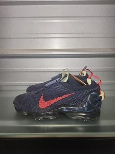 Nike Air Vapormax Flyknit GS Obsidian Navy Blue Siren Red 5.5Y Women's 7 - Picture 1 of 7