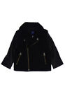baby GAP jacket Wool-Blend Faux Leather Details 92 black