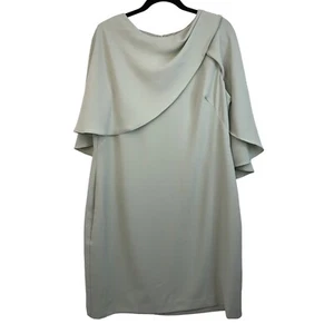 NWT Ralph Lauren 16 Capelet Dress Sleeveless Mother of Bride Event Sage 6820 - Picture 1 of 14