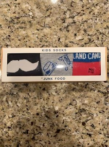 NEW JUNK FOOD KIDS SOCKS MONOPOLY CANDYLAND SIZE M/L 3-10 - Picture 1 of 4