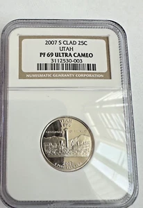 2007-S US Utah Clad Proof 25c ~ NGC PR69 UCAM ~ Pristine / STUNNING ~ #03 - Picture 1 of 3