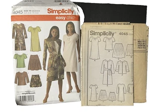 Simplicity Muster 4045 ungeschnitten Gr. H5 6-14 Kleid Rock Oberteil Damen - Bild 1 von 3