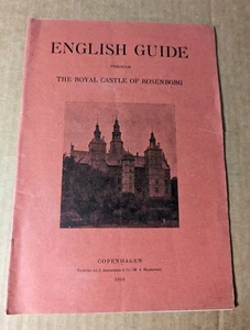 1910 The Royal Castle Of Rosenborg English Guide Copenhagen - Picture 1 of 3