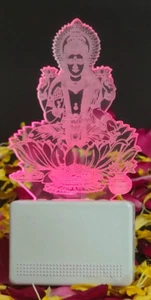 Shree Laxmi Mataji Acrylic 3D Illusion Lamp 5 Color Changing LED Plug Night 🔮 - Picture 1 of 21