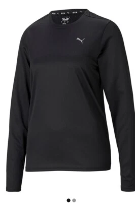 Camiseta manga larga PUMA Run Favorite para mujer color negro talla S Foto 1 de 4