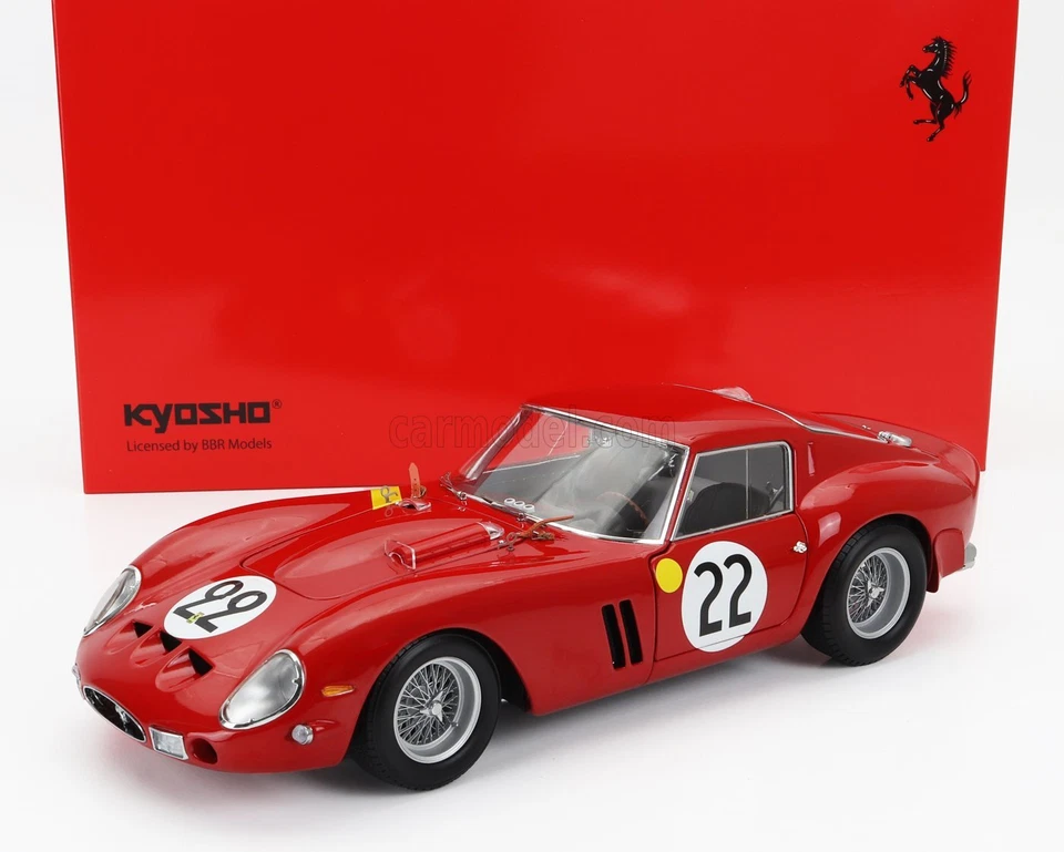1/18 KYOSHO - FERRARI - 250 GTO 3.0L V12 TEAM EQUIPE NATIONALE BELGE N 22 08438B - Immagine 1 di 1