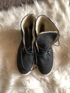 SUSINA Loring Fab Faux Fur Lined Gray High Top  Sneakers Sz 6.5 - Picture 1 of 2