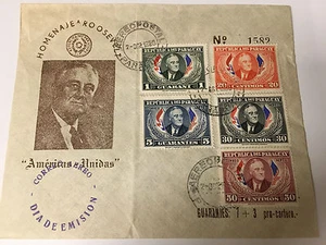 CUBIERTA POSTAL ROOSEVELT DE REPÚBLICA DEL PARAGUAY - Imagen 1 de 2