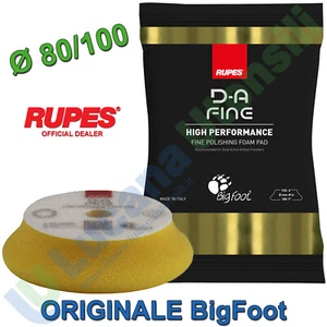 Tampone Spugna per Lucidatura Auto Ø 80/100 FINE GIALLO RUPES Velcrato 9.DA100M - Foto 1 di 12