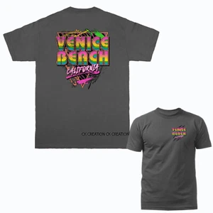 Bright Triangle Venice Beach California Los Angeles Graphic T-shirt - Picture 1 of 13