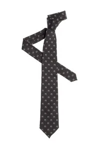 Carlo Pignatelli Dark grey 100% Silk Neck Tie - Picture 1 of 2