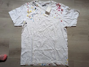 NWT UNIQLO X FUTURA SPLATTER 2000 WHITE T SHIRT sz S SMALL - Picture 1 of 2