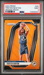 Panini Prizm Orange Prizm #261 Tristen Newton Rookie RC 2024/49 PSA 9 - Imagen 1 de 2