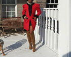 Classy Sample Designer Lipstick Red Nina Ricci & Dark Mink Fur Coat Jacket S 2-6