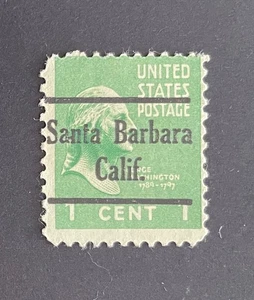 Santa Barbara, California Type 230 Precancel - 1 cent Prexie - U.S. #804 - CA - Picture 1 of 1