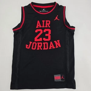 Jordan Kids Black and Red Tank Top Basketball Jersey Size S - Picture 1 of 3