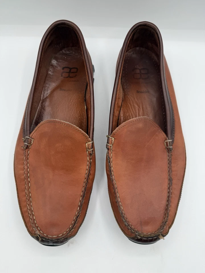 Allen Edmonds Boulder Mocasín Para Hombre Talla 11.B Marrón Zapatos para Conducir Venecianos Foto 1 de 4