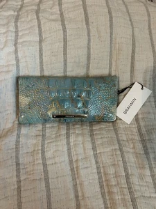 Brahmin Melbourne ADY schmale faltbare Geldbörse Clutch SERENDIPITY türkis blau neu mit Etikett - Bild 1 von 5