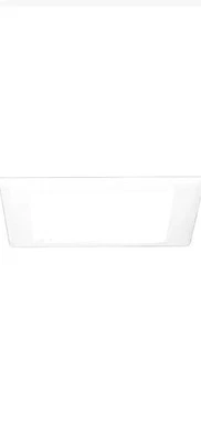 COOPER LIGHTING 9 in. White Recessed Ceiling Light Square Trim with Glass Albalite Lens