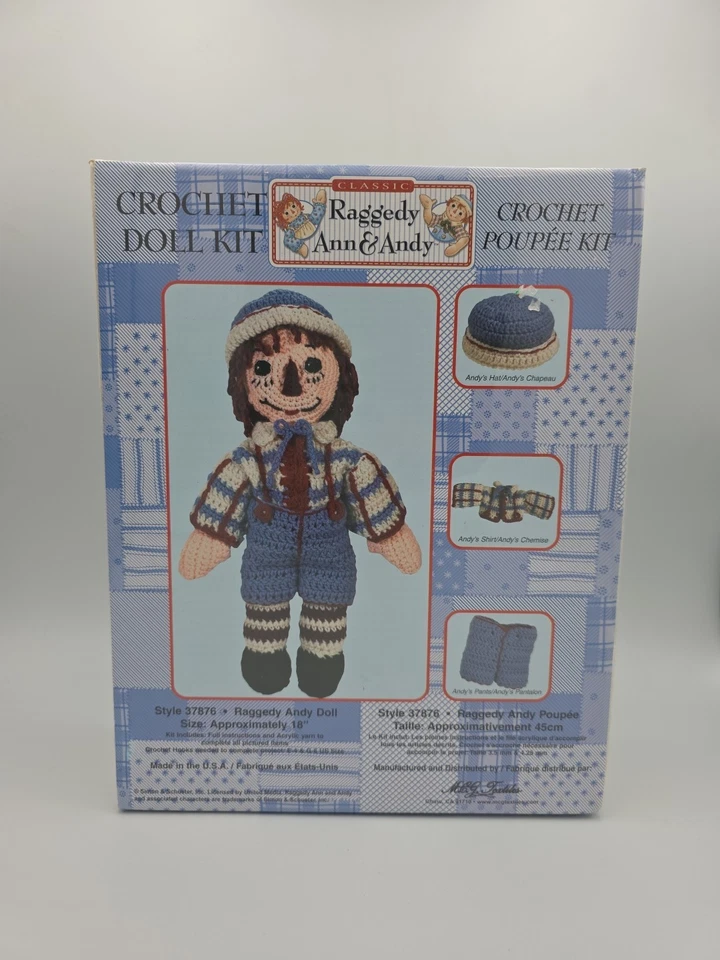 Raggedy Andy 18" Crochet Doll Kit Classic 37876 Mcg Textiles &